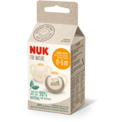 NUK Fopspeen Voor Nature 0-6 Maanden, Beige In Set Van -Kleintje Luxe nuk fopspeen voor nature 0 6 maanden beige in set van a329500 4