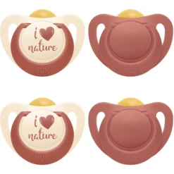 NUK Fopspeen Voor Nature 0-6 Maanden, Rood In Een Set Van