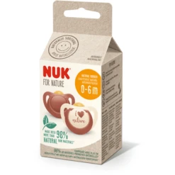 NUK Fopspeen Voor Nature 0-6 Maanden, Rood In Een Set Van -Kleintje Luxe nuk fopspeen voor nature 0 6 maanden rood in een set van a329494 4