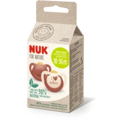 NUK Fopspeen Voor Nature 18-36 Maanden, Rood In Een Dubbelpak -Kleintje Luxe nuk fopspeen voor nature 18 36 maanden rood in een dubbelpak a328764 4