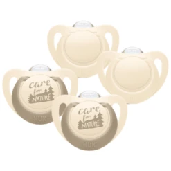 NUK Fopspeen Voor Nature Silicone 0-6 Maanden, Beige In Set Van
