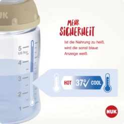 NUK Glazen Fles First Choice ⁺ Vanaf De Geboorte 240 Ml, Temperatuur Control In Een Dubbele Verpakking Roze -Kleintje Luxe nuk glazen fles first choice vanaf de geboorte 240 ml temperatuur control in een dubbele verpakking roze a329555 3