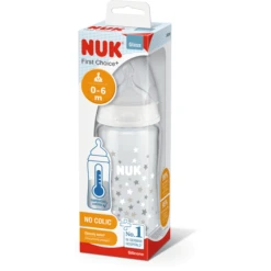 NUK Glazen Fles First Choice ⁺ Vanaf De Geboorte 240 Ml, Temperatuur Control In Een Dubbele Verpakking Wit -Kleintje Luxe nuk glazen fles first choice vanaf de geboorte 240 ml temperatuur control in een dubbele verpakking wit a329552 2