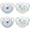 NUK Soother Star Day & Night , Maat 1 In Blauw/lichtblauw