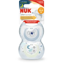 NUK Soother Star Day & Night , Maat 1 In Blauw/lichtblauw 7 NUK Soother Star Day & Night , Maat 1 In Blauw/lichtblauw -Kleintje Luxe nuk soother star day amp night maat 1 in blauw lichtblauw a349875 2
