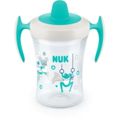 NUK Trainingsbeker 230 Ml Met Zachte Tuit, Lekvrij Vanaf 6 Maanden Petrol