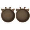 Nuuroo Alex Giraffe Siliconen Schaaltje 2 Stuks, Acorn