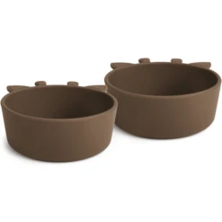 Nuuroo Alex Giraffe Siliconen Schaaltje 2 Stuks, Acorn -Kleintje Luxe nuuroo alex giraffe siliconen schaaltje 2 stuks acorn a363221 2