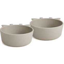 Nuuroo Alex Giraffe Siliconen Schaaltje 2 Stuks, Cobble Stone -Kleintje Luxe nuuroo alex giraffe siliconen schaaltje 2 stuks cobble stone a363218 2