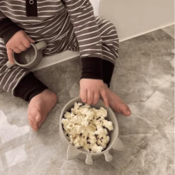 Nuuroo Alex Giraffe Siliconen Schaaltje 2 Stuks, Cobble Stone -Kleintje Luxe nuuroo alex giraffe siliconen schaaltje 2 stuks cobble stone a363218 3