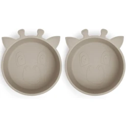 Nuuroo Alex Giraffe Siliconen Schaaltje 2 Stuks, Cobble Stone -Kleintje Luxe nuuroo alex giraffe siliconen schaaltje 2 stuks cobble stone a363218 4