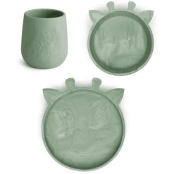 Nuuroo Judi Giraffe 3-delige Servies Set, Green Mix