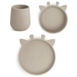 Nuuroo Judi Giraffe Servies Set Van 3, Cobble Stone -Kleintje Luxe nuuroo judi giraffe servies set van 3 cobble stone a363832 2