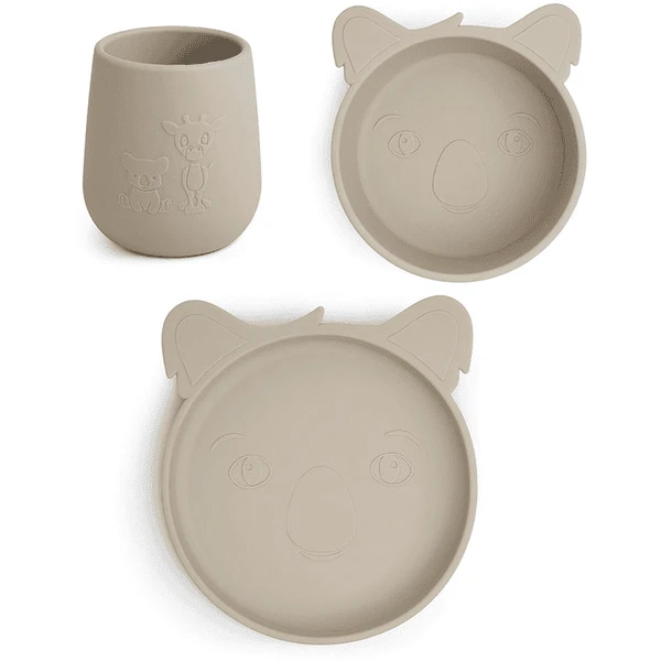 Nuuroo Judi Koala Servies Set Van 3, Cobble Stone 2 Nuuroo Judi Koala Servies Set Van 3, Cobble Stone - Afbeelding 2
