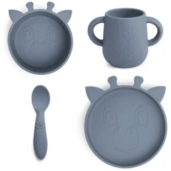 Nuuroo Lykke Giraffe 4-delige Serviesset, Bering Zee