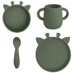 Nuuroo Servies Lykke Giraffe Dusty Green Set Van -Kleintje Luxe nuuroo servies lykke giraffe dusty green set van a405366 3