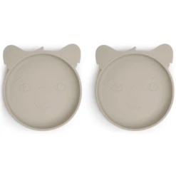 Nuuroo Siliconen Bord Akila Koala 2 Stuks, Cobble Stone -Kleintje Luxe nuuroo siliconen bord akila koala 2 stuks cobble stone a363174 2