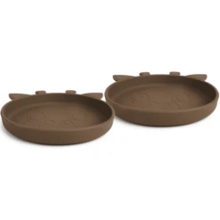 Nuuroo Siliconen Plaat Akila Giraffe 2 Stuks, Eikel -Kleintje Luxe nuuroo siliconen plaat akila giraffe 2 stuks eikel a363191 1