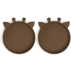 Nuuroo Siliconen Plaat Akila Giraffe 2 Stuks, Eikel -Kleintje Luxe nuuroo siliconen plaat akila giraffe 2 stuks eikel a363191 2