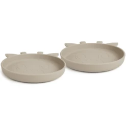 Nuuroo Siliconenbord Akila Giraffe 2 Stuks, Cobble Stone -Kleintje Luxe nuuroo siliconenbord akila giraffe 2 stuks cobble stone a363186 1