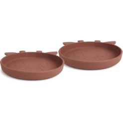 Nuuroo Siliconenbord Akila Giraffe 2 Stuks, Mahonie -Kleintje Luxe nuuroo siliconenbord akila giraffe 2 stuks mahonie a363189 3