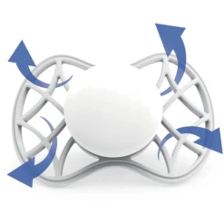 Nuvita Soother OrtodonticSucker Air. 55 Cool! Glow Met Stericover 6m+, Design Suiker Cookie , 2 Stuks -Kleintje Luxe nuvita soother ortodonticsucker air 55 cool glow met stericover 6m design suiker cookie 2 stuks a326662 3