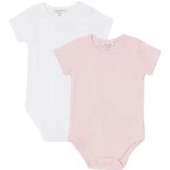 OVS Korte Mouw Bodysuit 2 Pakken Roze Dogwood