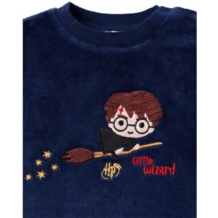 OVS Pyjama Velours Twi Light Blauw -Kleintje Luxe ovs pyjama velours twi light blauw a327847 3