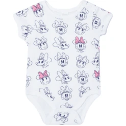 OVS Rompertje Met Korte Mouwen 2-pack Minnie Mouse B Right White -Kleintje Luxe ovs rompertje met korte mouwen 2 pack minnie mouse b right white a343894 3