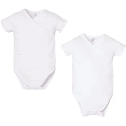 OVS Wikkel Rompertje Korte Mouw 2-pack Heaven Ly Roze -Kleintje Luxe ovs wikkel rompertje korte mouw 2 pack heaven ly roze a343883 2