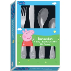 P:os Bestek Set Peppa Pig, 4st -Kleintje Luxe p os bestek set peppa pig 4st a330501 4
