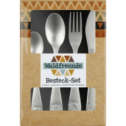 P:os Forest Friends Bestekset, 4 Stuks. -Kleintje Luxe p os forest friends bestekset 4 stuks a415560 3