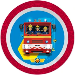 P:os Ontbijt Set Brandweerman Sam, 3st. -Kleintje Luxe p os ontbijt set brandweerman sam 3st a329839 3