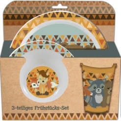 P:os Ontbijtset 3. Stuks Bosvrienden -Kleintje Luxe p os ontbijtset 3 stuks bosvrienden a415547 4