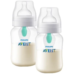 Philips Avent Anti-koliekfles SCF813/14 Incl. AirFree-ventiel, 260ml, 2 Stuks, Transparant