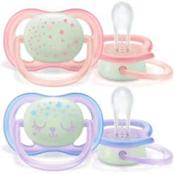 Philips Avent Fopspeen Ultra Air SCF376/12 Night 0 - 6 M Meisje