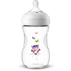 Philips Avent Natural-babyfles 2.0 SCF070/22 260ml Nijlpaard -Kleintje Luxe philips avent natural babyfles 2 0 scf070 22 260ml nijlpaard a268922 3