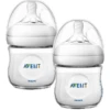 Philips Avent Natural Fles SCF030/17, 125ml, 2 Stuks, Transparant