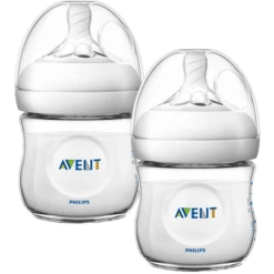 Philips Avent Natural Fles SCF030/17, 125ml, 2 Stuks, Transparant