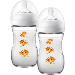 Philips Avent Natural Fles SCF070/20, 260ml, 2st, Tiger 6 Philips Avent Natural Fles SCF070/20, 260ml, 2st, Tiger -Kleintje Luxe philips avent natural fles scf070 20 260ml 2st tiger a317474 2