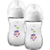 Philips Avent Natural Fles SCF070/22, 260ml, 2 Stuks, Hippo