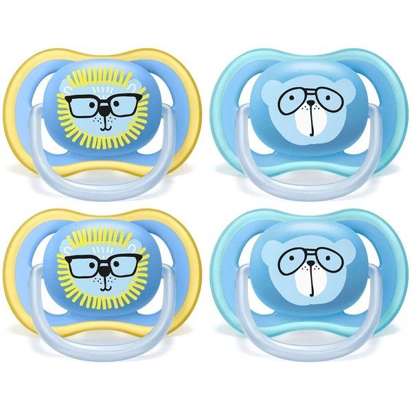 Philips Avent Speen Ultra Air SCF349/14 Vanaf 18 Maanden 4 Stuks Leeuw / Beer 1 Philips Avent Speen Ultra Air SCF349/14 Vanaf 18 Maanden 4 Stuks Leeuw / Beer