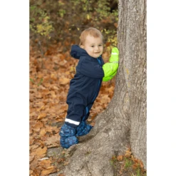 Playshoes Regen Footies Met Fleece Voering Bouwplaats Marine -Kleintje Luxe playshoes regen footies met fleece voering bouwplaats marine a318473 2