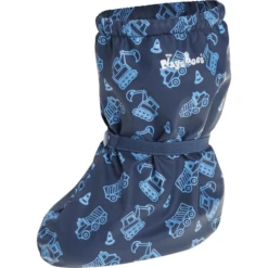 Playshoes Regen Footies Met Fleece Voering Bouwplaats Marine