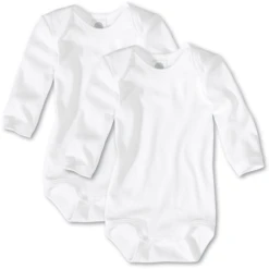 SANETTA Baby Lichamen 1/1 Arm Wit -Dubbelpakje-