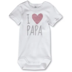 SANETTA Baby Romper 1/4 Mouw Hart Wit -Kleintje Luxe sanetta baby romper 1 4 mouw hart wit a105295 1