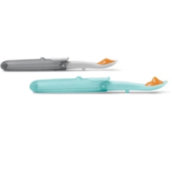 SkipHop Easy Serve Reislepel, Grijs/ Turkoois -Kleintje Luxe skiphop easy serve reislepel grijs turkoois a315494 3