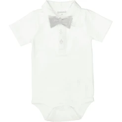 Staccato Bodysuit Met Strikje Van White -Kleintje Luxe staccato bodysuit met strikje van white a416069 3