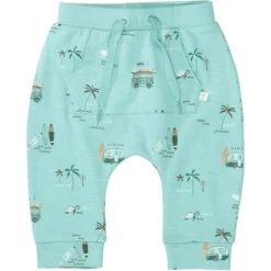 STACCATO Broek Water Blauw Gedessineerd