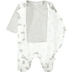 Staccato Romper+shirt Cream White Gedessineerd -Kleintje Luxe staccato rompershirt cream white gedessineerd a406870 4